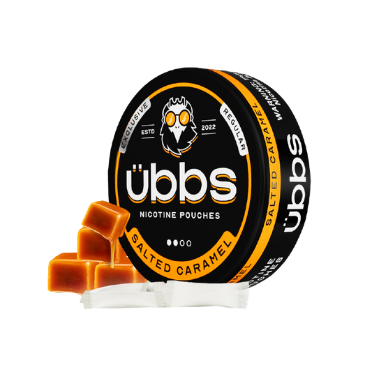 übbs Salted Caramel nicotine pouch can