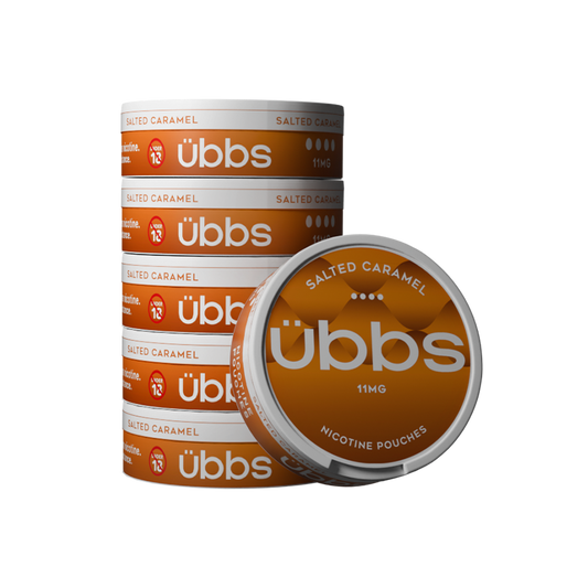 Übbs Salted Caramel Nicotine Pouches Roll of 5 cans