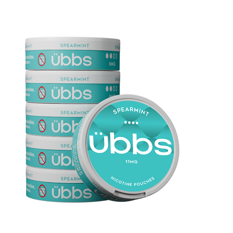 übbs Spearmint nicotine pouch can