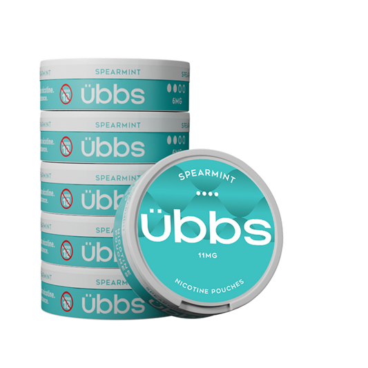 übbs Spearmint nicotine pouch can