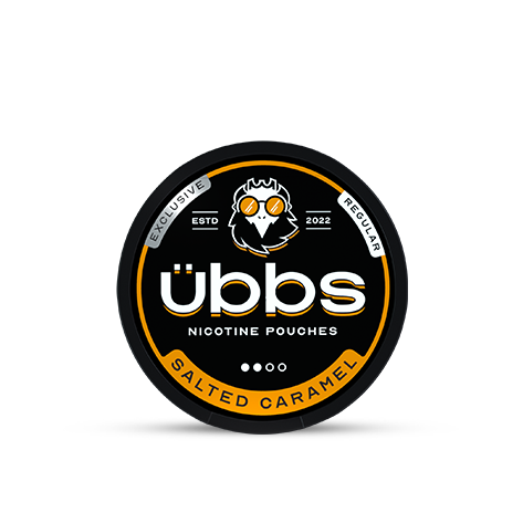 Salted Caramel flavoured nicotine pouches  |  UBBS Pouches